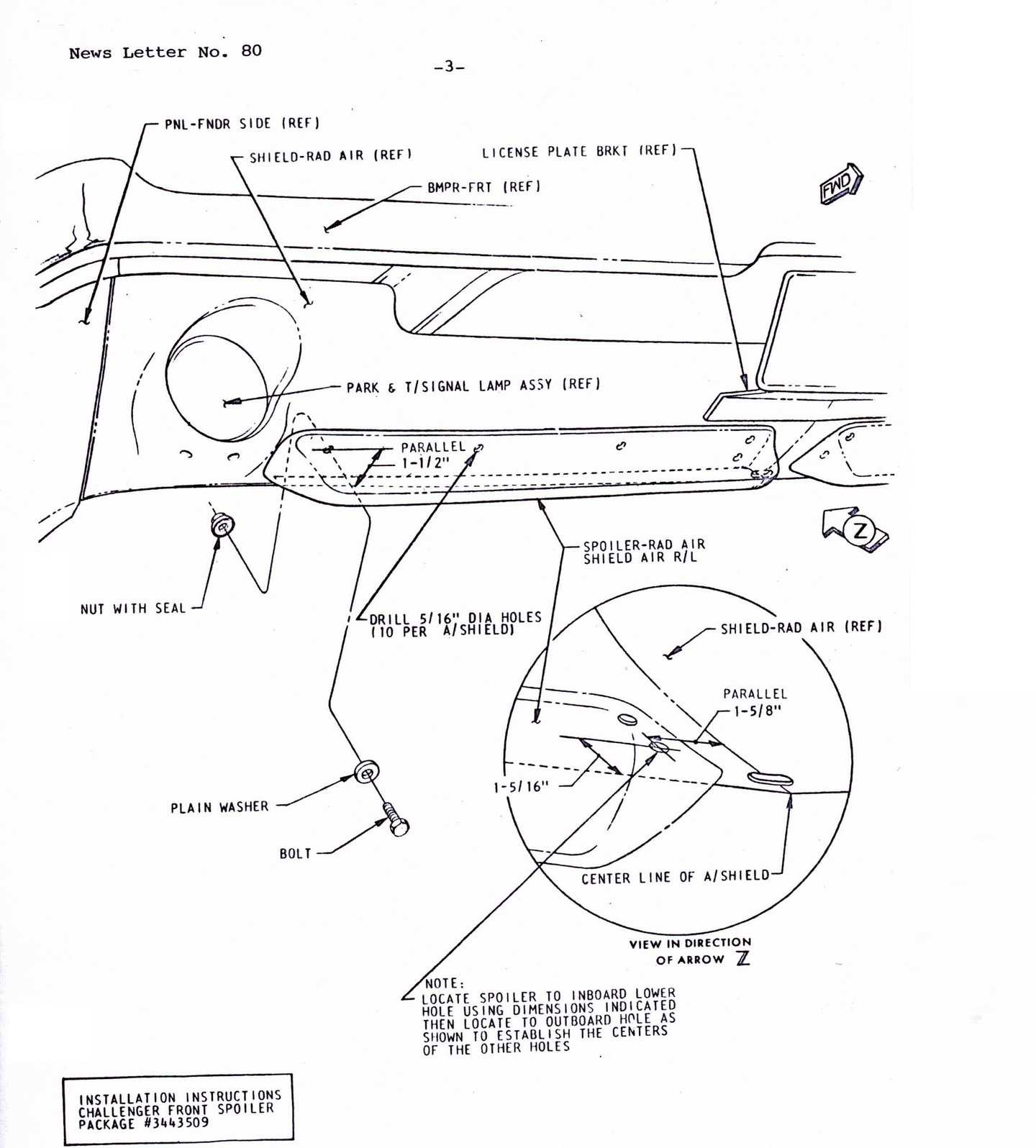 1970 Dodge Newsletter No. 80 p3 TA Front Spoiler Installation Instructions.jpg