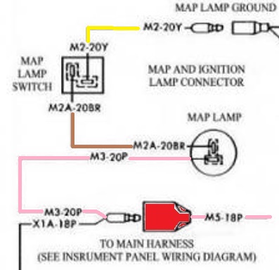 Map Light Power from Red Accessory Feed - Ground from Map Light Switch.jpg